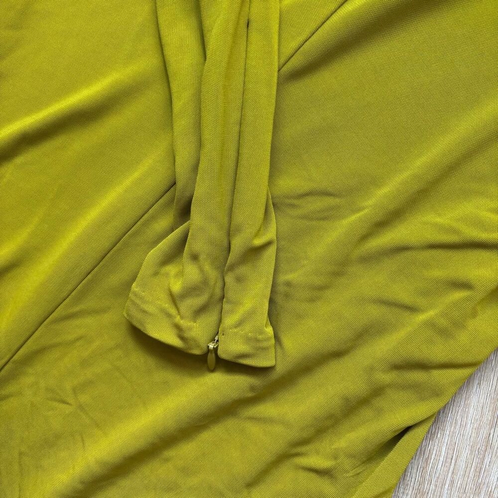 Banana republic asymmetric maxi dress jersey knit draped green size Medium NEW - Picture 6 of 8